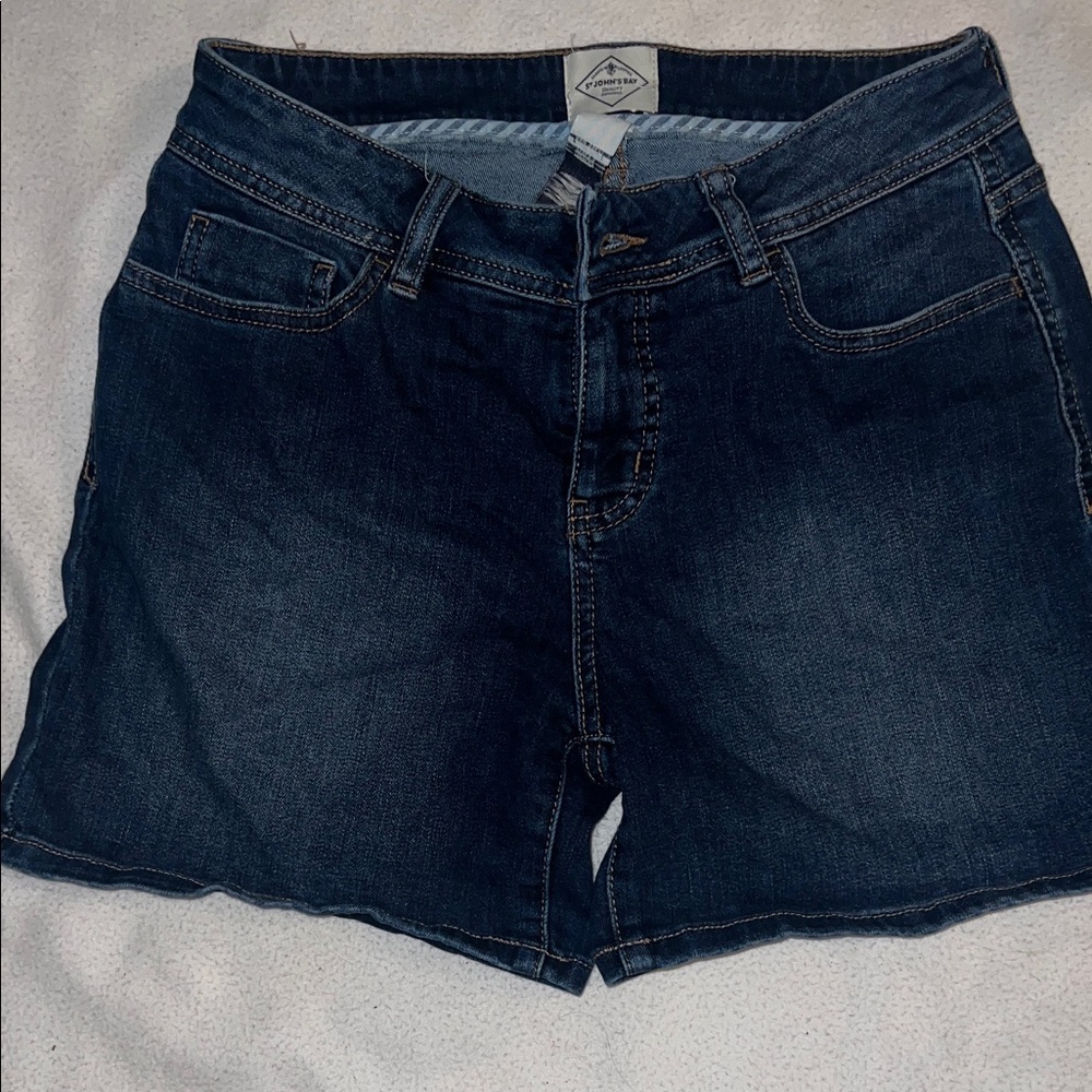 St. John's Bay Dark Blue Denim Shorts